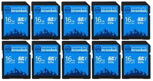 Everything But Stromboli 16GB SDカード(10パック) スピードクラス10 UHS-1 U1 C10 16G SDHC メモリーカード デジタルカメラ、コンピューター、トレイルカム用