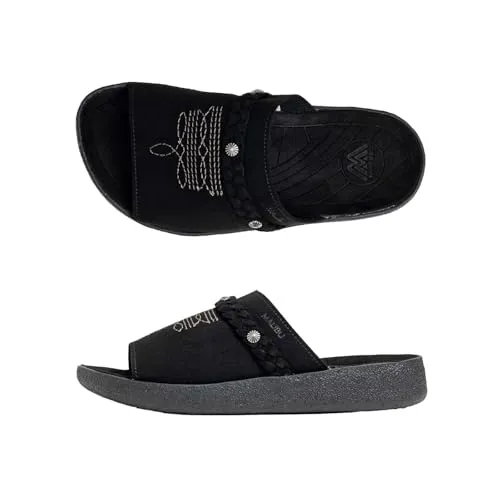[マリブサンダルズ] EL RANCHO SLIDE スライドサンダル ユニセックス MS120 BLACK/BLACK US 8.0（25.5～26.0cm）