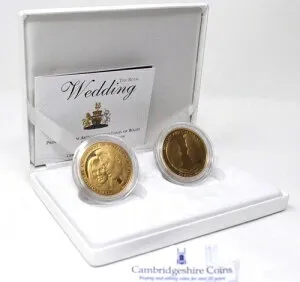 2011年 シルバープルーフ プリンス ウィリアム キャサリン ミドルトン 5ポンド コイン2枚セット BOX + COA