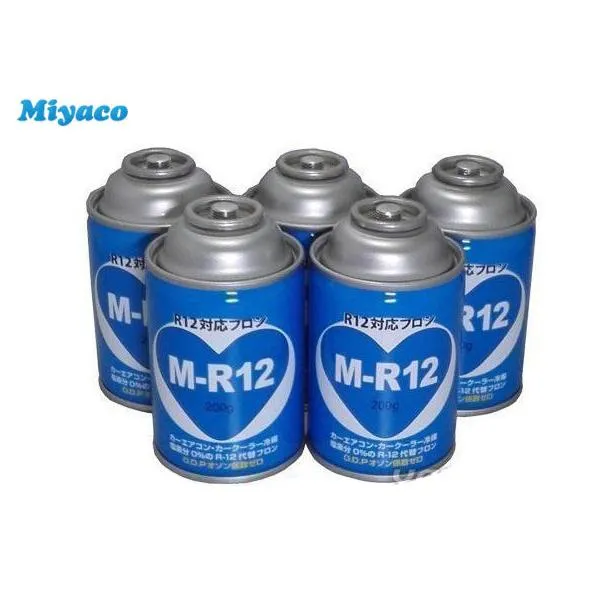 R12 対応 フロン カーエアコン クーラーガス エアコンガス 冷媒 5本 M-R12 R12代替 送料無料