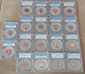 ディーラーロット: 18 スラブ - 1981-S タイプ 1 リンカーン レッド 1c プルーフ セント PCGS PR69RD DCAM