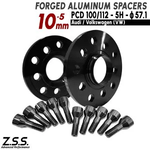 Z.S.S. AP 【チタン風ボルト付き】 VW トゥーラン ティグアン パサート Passat 3BA-3CD 社外ホイール用 10mm スペーサー PCD112 57.1φ ZSS
