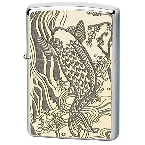 Zippo ジッポー 200 Flat Bottom Metal Paint Plate 2MPP-Carp GY GP