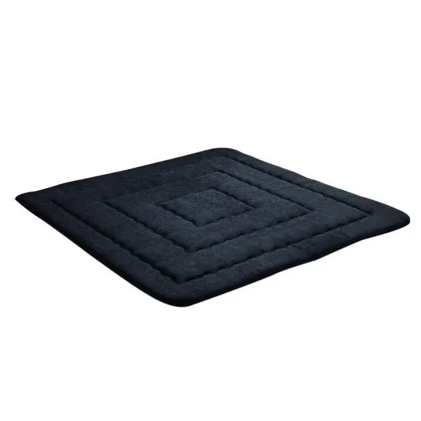 アズワン こたつ布団 正方形 撥水ラグ ふっくらタイプ 約190×190cm 1161730190809 ネイビー 190×190cm 64-8027-07 1点