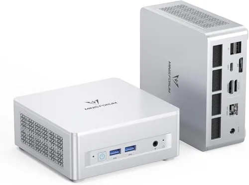 MINISFORUM UM880 Plus ミニ PC、AMD Ryzen 7 8845HS、32GB DDR5、512GB SSD、Windows 11 Pro搭載 OCulink ポート HDMI2.1 DP1.4 USB4 3画面出力対応 2.5Gb