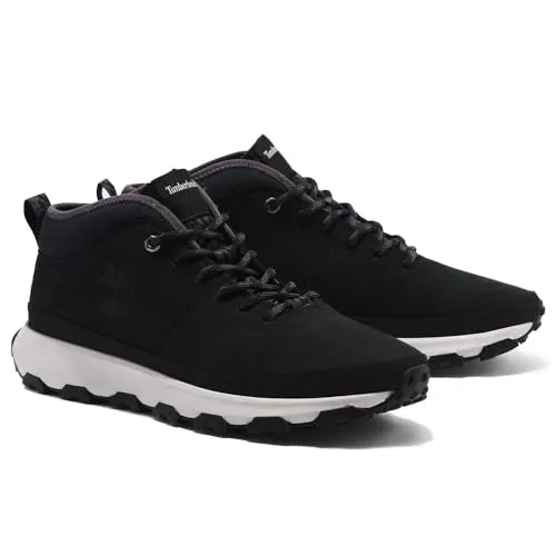 [ティンバーランド] トレッキングシューズ レザースニーカー メンズ ウィンザートレイル ミッド 本革 ハイキング アウトドア 軽量 WINSOR TRAIL MID A5TXG（ブラックヌバック） 27.0cm（US9.0）