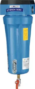 日本精器 高性能エアフィルタ25A1ミクロン（ドレンコック付）【NI-TN5-25A-DL-DV】(空圧・油圧機器・エアユニット)【送料無料】