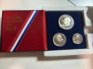 アメリカ建国200周年記念 シルバープルーフセット 1776-1976 S - 3枚 40% シルバー