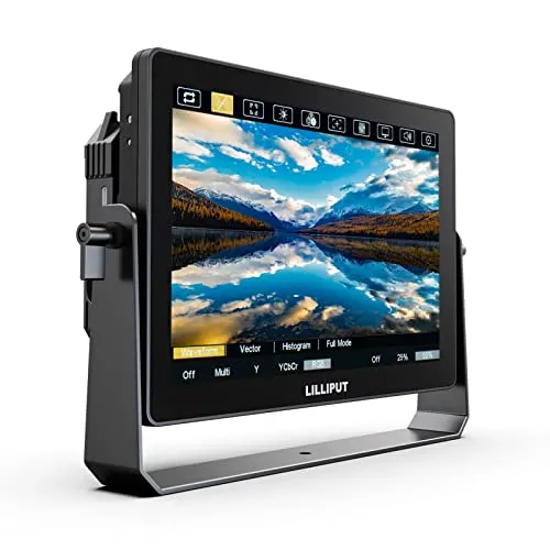 LILLIPUT HT10S 10.1インチカメラフィールドモニター 1500nits 超高輝度IPSタッチスクリーン 3D LUT 3G-SDI HDMI DSLR ジンバルブラケットVマウント付き