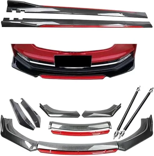 マツダCX-5 KF系/CX-8 KG系Mazda CX-5 KF系 適用バンパースポイラー フロント バンパー リップ スポイラー 炭素3分割式 サイドスカート リアスポイラー スポーティー風 カバー トリム グレードアップ 傷防止 プロテクター 軽量