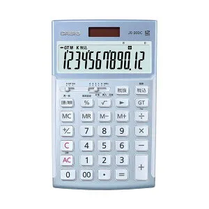 カシオ 本格実務電卓日数＆時間計算 12桁 ジャストタイプ ブルー JS-20DC-BU-N 1台 文具 オフィス用品 電卓