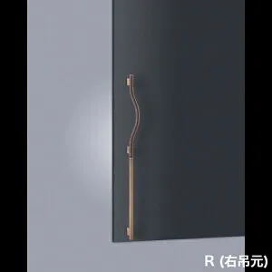 在庫確認可 ユニオン 直送 T1247-03-993-R 右吊元 建築用金物 アーキズム ドアハンドル 押し棒 ブレイドレザー ブラウン＋ステンレス 硫化イブシゴールデンブロンズ 1セット（内外） L1203