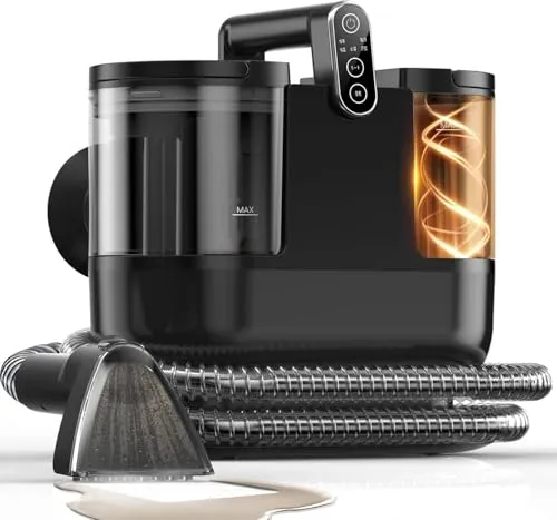 【100℃蒸気噴射×18000Pa吸引力】 R6 Steam カーペットクリーナー スチーム式 加熱式 カーペット洗浄機 布洗浄機 染み抜き ソファクリーナー 絨毯クリーナー 水洗い 車用掃除機 バキュームクリーナーソファ洗浄 乾湿両用掃除機 マットレス/