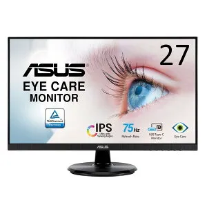 ASUS｜エイスース 液晶ディスプレイ(27型/IPS/FullHD 1920×1080/75Hz/5ms/HDMI1.4/USB Type-C/VESA/3年保証)(ブラック) Eye Care VA27DCP