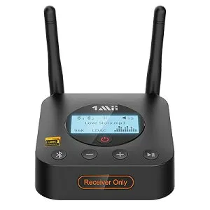 1Mii B06Pro+ Bluetooth 5.1 レシーバー LDAC Hi-Res認証 ブルートゥース受信機 オーディオマニアレベルDAC搭載 aptX HD/LL低遅延/SBC/AAC Hi-Fi 光デジタル/同軸/3.5mm AUX/RCA