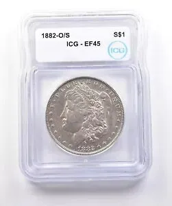 1882-O/S モーガン シルバー ダラー EF45 ICG *1863