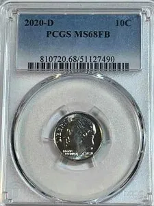 2020年 D ルーズベルト ダイム PCGS MS68FB