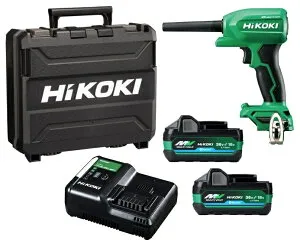 HiKOKI コードレスエアダスタ RA18DA(2XPSZ) バッテリ(BSL36A18BX)x2個+UC18YDL2+ケース 18V対応 日立 ハイコーキ オリジナルセット品 在庫