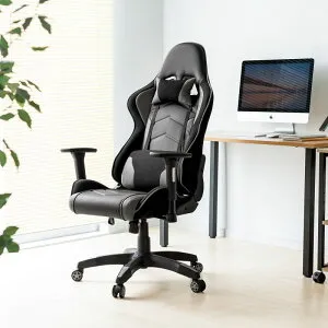 【最大2000円OFFクーポン配布中】ゲーミングチェア リクライニングチェア 180度リクライニング フルフラット バケットシート ハイバック ヘッドレスト ランバーサポート 高さ調節 肘掛け可動