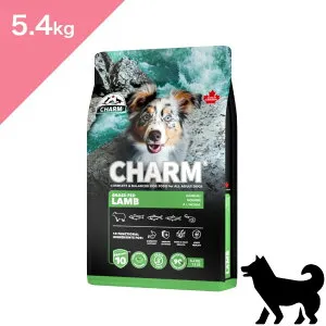 ◆クーポンあり◆ 【犬用】 新 CHARM PROTECT10 チャーム プロテクト10 グラスフェッドラムドッグフード 成犬用【5.4kg】Charm Grass-Fed Lamb Dog Food 正規品 ラム肉 ラムミール ピンクサーモンミール カ