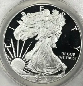 2013-WプルーフASE。1ドル。ANACS PR70 DCAM。ファースト・ストライク。