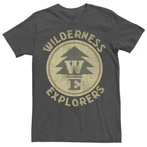 ディズニー ピクサー メンズ トップス Tシャツ グラフィック Disney / Pixar's Up Men's Wilderness Explorer Badge Graphic Tee Charcoal Heather チャコール