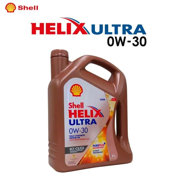 【4本セット】Shell HELIX ULTRA ECT 0W-30 4L (シェル ヒリックス ウルトラ ECT) エンジンオイル モーターオイル [並行輸入品] オイル交換 C2 / C3
