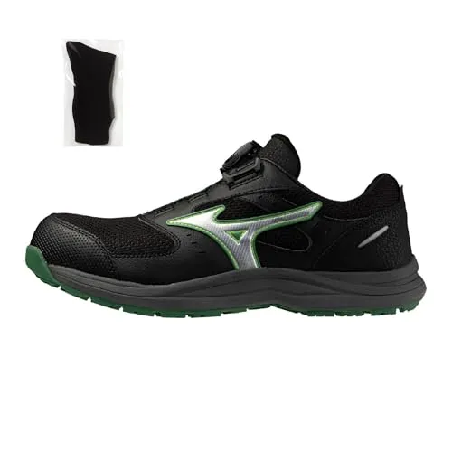 [ミズノ正規取扱店] 安全靴 オールマイティ LSIII 53L BOA F1GA2602 ワーキングシューズ 現場用ソックスセット 耐滑 軽量 3E相当 ブラック×シルバー 27.0cm