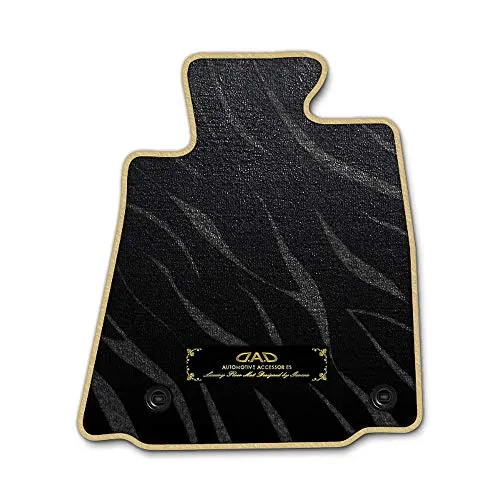 ギャルソン ダイハツ Mira/Mira Moderno ミラ/ミラモデルノ 型式:L500S/502S/510S/512S 年式:H6/9～H10/10 D.A.D エグゼクティブ フロアマット 1台分 プレステージデザインブラック/オーバーロック(ふち