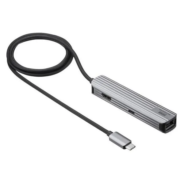 【お取り寄せ】サンワサプライ USB Type-Cマルチ変換アダプタ 1m USB-3TCHLP7S-1 変換アダプタ 変換ケーブル ＵＳＢケーブル ケーブル 電源タップ