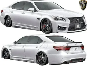 【M's】レクサス 40系 後期 LS460 LS600h F-SPORT用 (2012.10-2017.10) AIMGAIN 純VIP GT フルキット Type-1 (3点) エイムゲイン エアロ フルエアロ エアロキット セット LEXUS LS Fスポーツ USF40 UVF45 40LS タイプ1 T1 GT1
