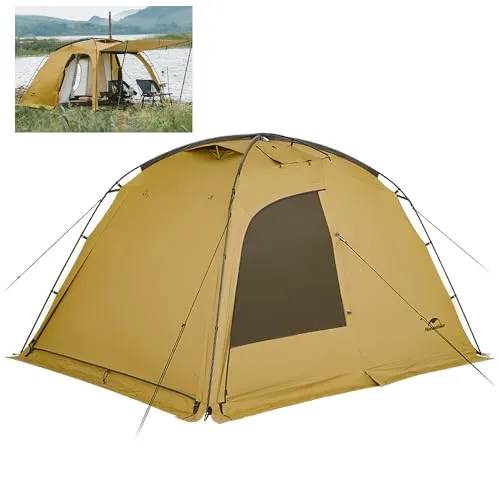 Naturehike Dune7.6/10.9 ドームテント ツールーム 1～4人用 14㎡大空間 6面通気 前室あり 煙突穴付き 自立式設営簡単 高さ180/200cm メッシュ 防蚊防虫 UVカット UPF50+ PU2000mm インナーテント取り外