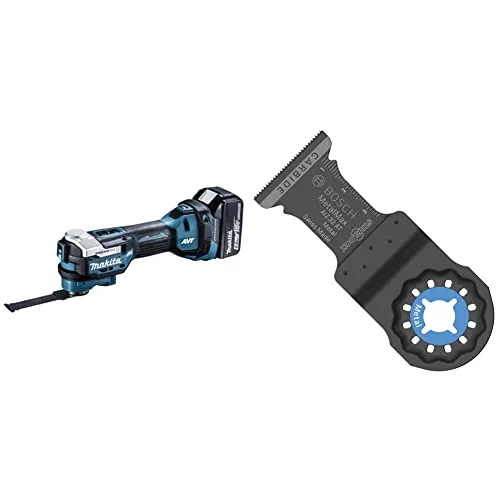 マキタ(Makita) 充電式マルチツール 18V6Ah バッテリ・充電器・ケース付 TM52DRG 青 ＋BOSCH(ボッシュ) カットソー・マルチツール用ブレード 32mm (スターロック) AIZ32ATN