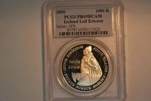アイスランド: 2000 1000クローナ - PCGS PR-69DCAM