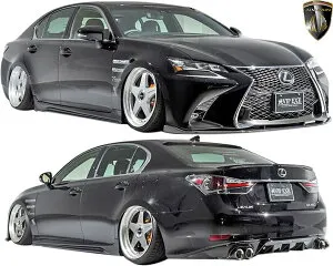 【M's】 レクサス 10 GS 後期 GS350 GS250 (2015.11-) AIMGAIN 純VIP SPORT フルキット 3点 FRP エイムゲイン エアロ パーツ フルエアロ エアロキット セット カスタム シンプル 外装 LEXUS 10GS Fスポーツ F-SPORT F