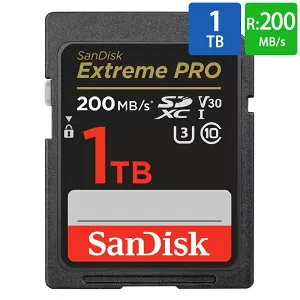 SDカード SD 1TB SDXC SanDisk サンディスク Extreme PRO Class10 UHS-I U3 V30 4K R:200MB/s W:140MB/s 海外リテール SDSDXXD-1T00-GN4IN ◆コ