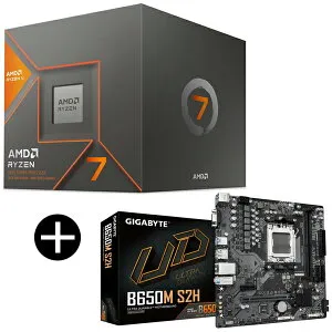 AMD Ryzen 7 8700G Wraith Stealth Cooler CPU + GIGABYTE B650M S2H マザーボード セット