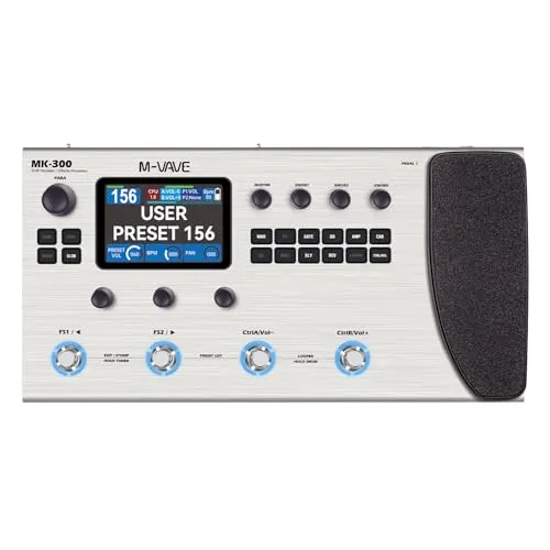 【MK-300 マルチエフェクター 国内正規品】日本語電子説明書付き 320種エフェクト 40種のOverDrive・Distortion・Fuzz 120種AMP 100種CAB 160プリセット ドラムマシンを内蔵 150秒ルーパー サードパーティ製I