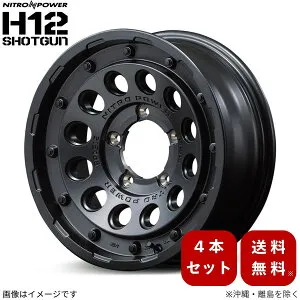 アルミホイール ジムニーシエラ 74系 スズキ 【16×6.0J 5-139.7 INSET-5 バレルブラック】 マルカ MID ナイトロパワー H12 ショットガン 4本セット 16インチ 5穴 インセット-5 1台分
