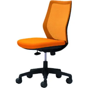 【別途送料あり】オカムラ OKAMURA CG－M 肘無 背メッシュ ハンガー無 ブラックボディ ナイロンキャスター オレンジ 【品番：CG11ZR FZK8】