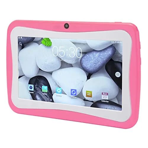Acogedor キッズタブレット 7インチタブレット for Kids Android 8.0、4GB 32GB、クアッドコア、Bluetooth、WiFi、5500mahバッテリー、128GB拡張、デュアルカメラ搭載 (ピンク)
