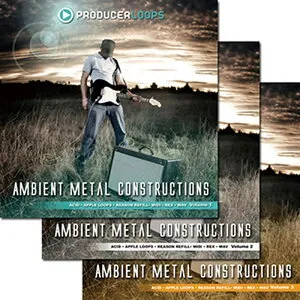 PRODUCER LOOPS AMBIENT METAL CONSTRUCTIONS BUNDLE (VOLS 1-3)(オンライン納品)(2時間以内に納品) プラグインソフト