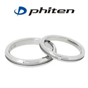 fe-fe phiten ファイテン 細身 ライン 天然ダイヤモンド 純チタン ペアリング ペアアクセサリー 金属アレルギーフリー スポーツ アウトドア 健康 シンプル 無地 メンズ 男性 レディース 女性 彼