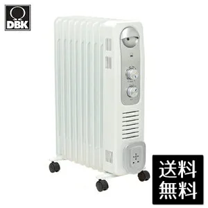 【メーカー直送/代引・後払い不可】D.B.K オイルヒーターシンプルモデル（3～7畳） ホワイト DRC1009WS 空気を汚さない自然対流と輻射熱を利用したクリーン暖房