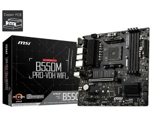 MSIマザーボード B550M PRO-VDH WIFI Ryzen 5000シリーズ (AM4)対応mATX M.2ヒートシンク Wi-Fi AMD B550 搭載 MB5033