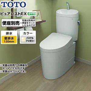[CS400BP--SH401BA-SC1] TOTO トイレ 組み合わせ便器（ウォシュレット別売） 排水心：120mm ピュアレストEX 一般地 手洗あり パステルアイボリー 止水栓同梱 【送料無料】