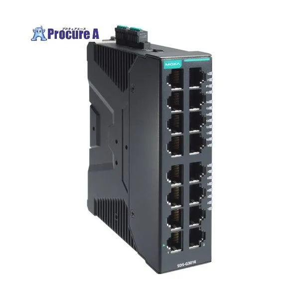 MOXA 産業用フルギガビットスマートイーサネットスイッチ16ポート(RJ-45×8) ■▼698-3483 SDS-G3016 1個