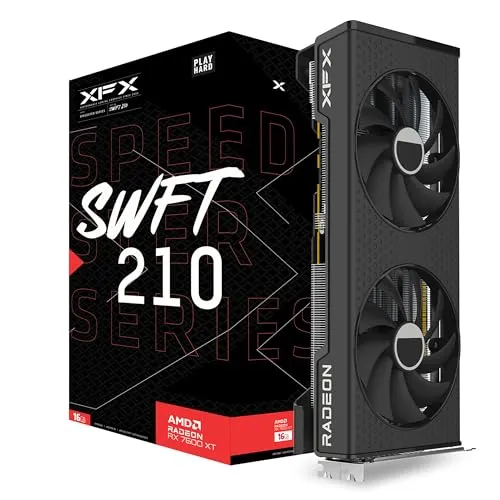 XFX Speedster SWFT210 Radeon RX 7600XT CORE ゲーミンググラフィックスカード 16GB GDDR6 HDMI 3xDP AMD RDNA 3 RX-76TSWFTFP