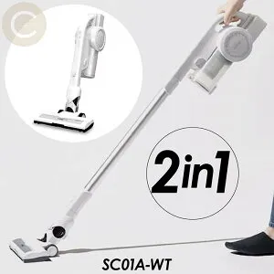 コードレス掃除機 充電式 2in1クリーナー スティッククリーナー 充電式掃除機 ハンディクリーナー コンパクト掃除機 軽量掃除機 新生活 SC01A-WT