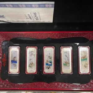 中国 2011 5 x 20g (合計 100g) 銀の延べ棒/メダル - うさぎの旧正月
